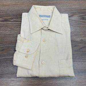 Christopher Lena Tan Twill Dress Shirt 17 34/35